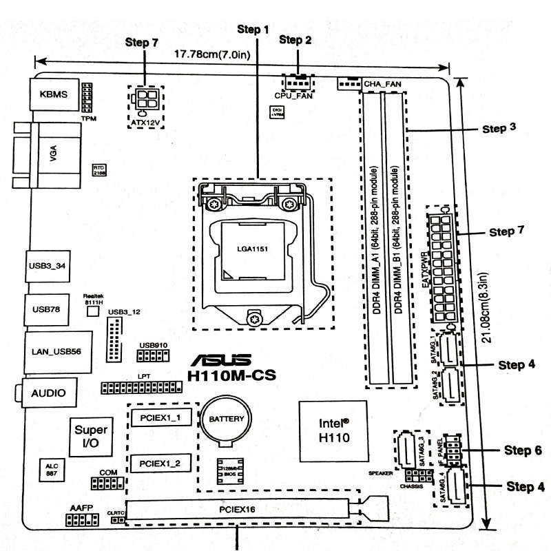 Basic parts sales of motherboard